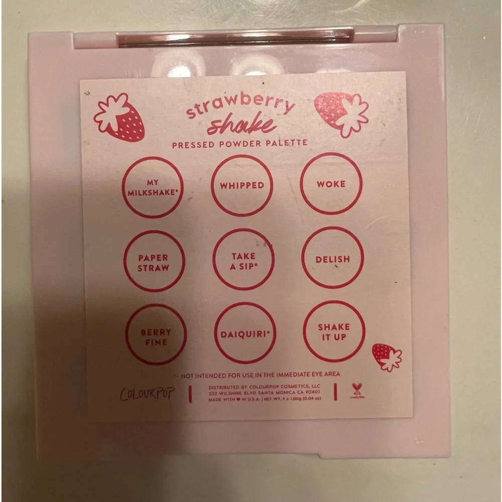 colourpop strawberry shake eyeshadow palette - Picture 3 of 3